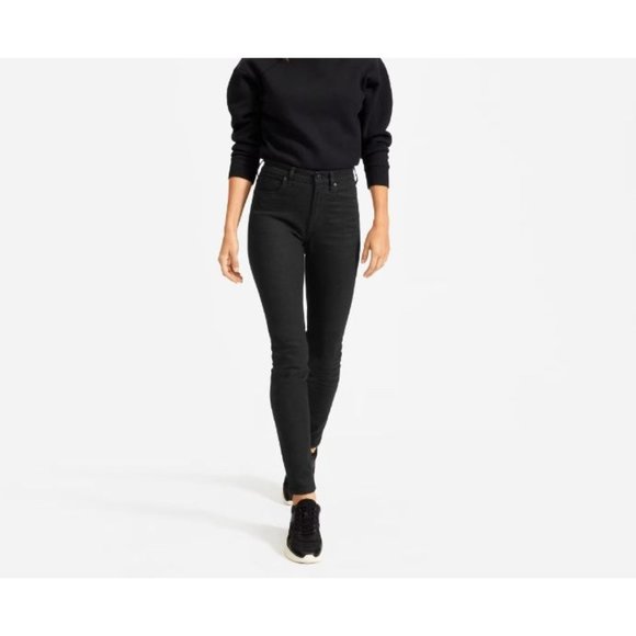 EVERLANE high rise skinny jeans in faded black size 31 ankle - Picture 1 of 6